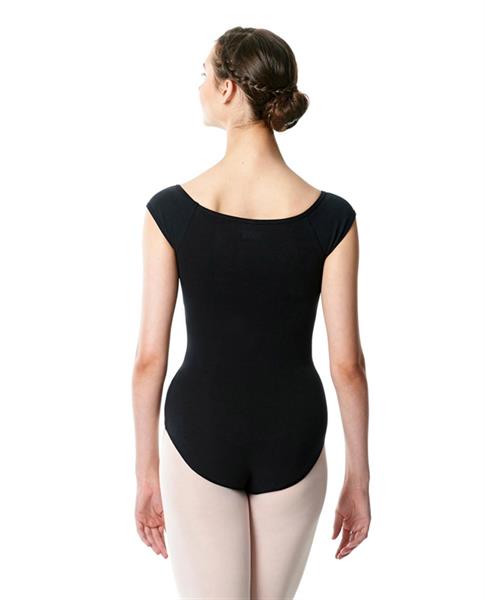 LUB215_Cap_Sleeve_cotton_black_Leotard_Dinah_4.jpg