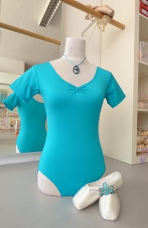 Türkis M mit Raffung - Nylon