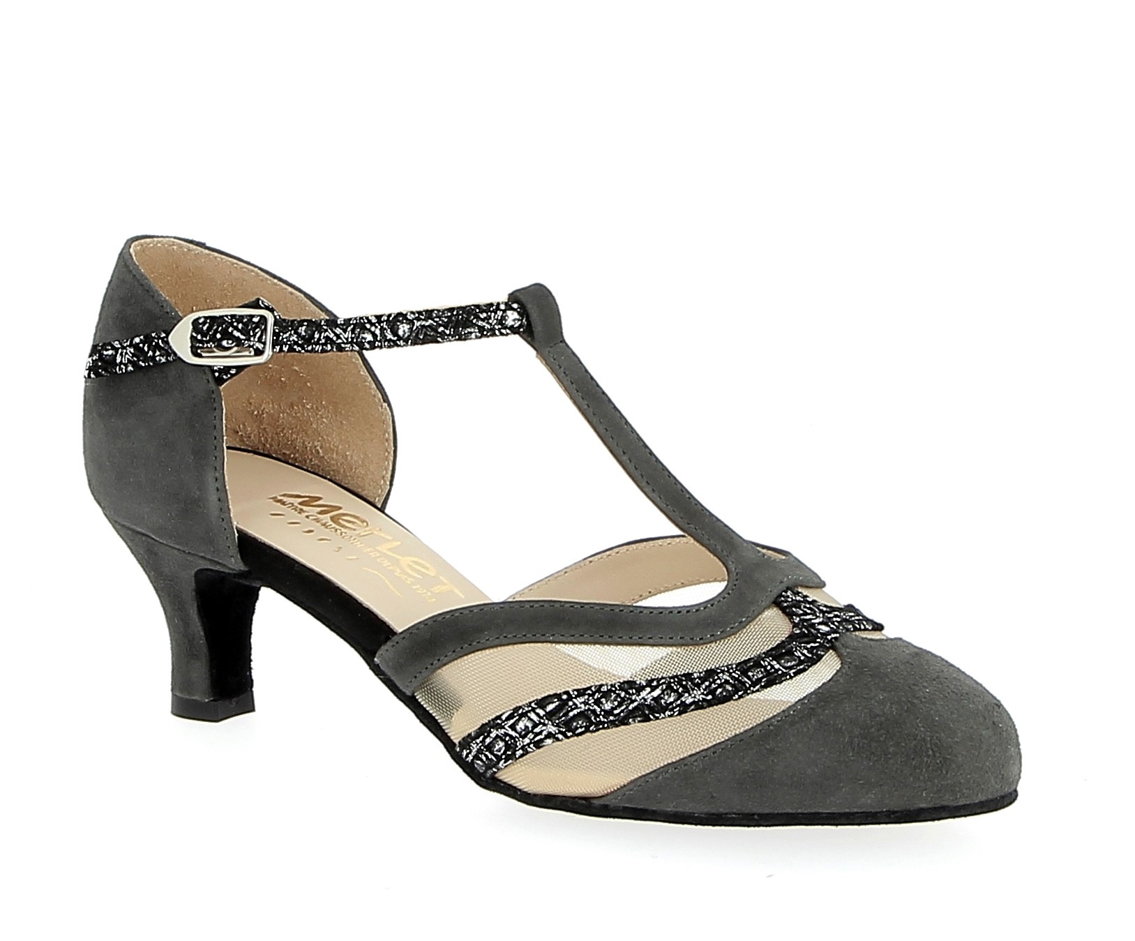 ANOLA - grau - 5 cm Absatz
